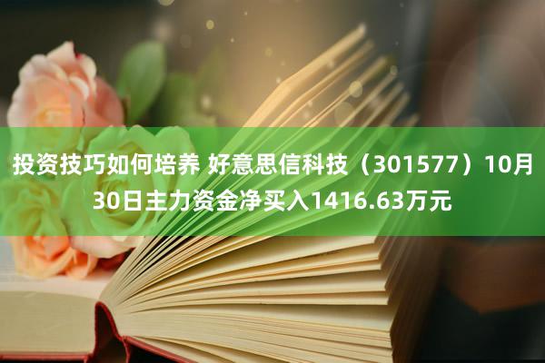 投资技巧如何培养 好意思信科技（301577）10月30日主力资金净买入1416.63万元