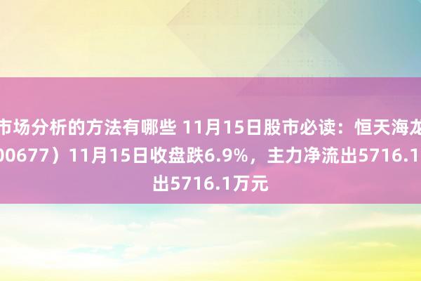 市场分析的方法有哪些 11月15日股市必读：恒天海龙（000677）11月15日收盘跌6.9%，主力净流出5716.1万元