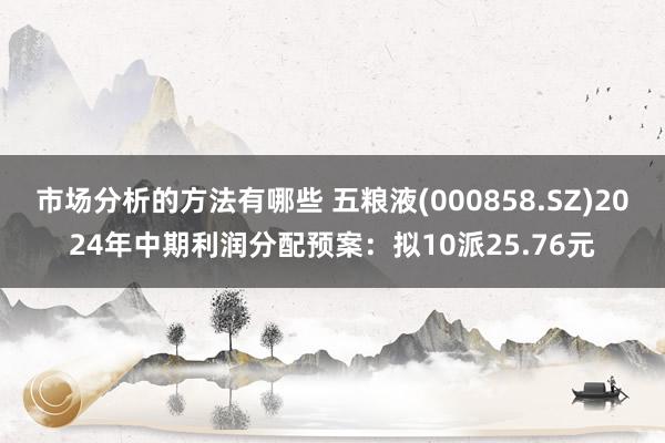 市场分析的方法有哪些 五粮液(000858.SZ)2024年中期利润分配预案：拟10派25.76元