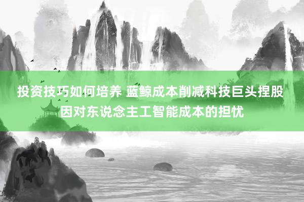 投资技巧如何培养 蓝鲸成本削减科技巨头捏股 因对东说念主工智能成本的担忧