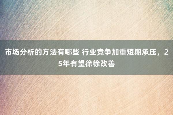 市场分析的方法有哪些 行业竞争加重短期承压，25年有望徐徐改善