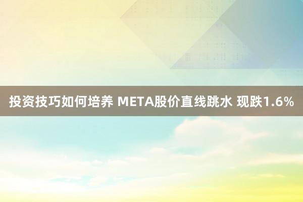 投资技巧如何培养 META股价直线跳水 现跌1.6%