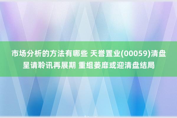 市场分析的方法有哪些 天誉置业(00059)清盘呈请聆讯再展期 重组萎靡或迎清盘结局