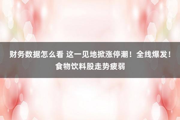 财务数据怎么看 这一见地掀涨停潮！全线爆发！食物饮料股走势疲弱