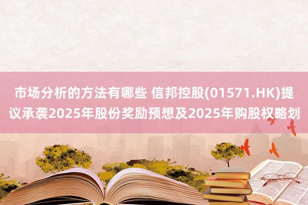 市场分析的方法有哪些 信邦控股(01571.HK)提议承袭2025年股份奖励预想及2025年购股权略划