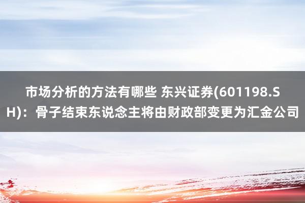 市场分析的方法有哪些 东兴证券(601198.SH)：骨子结束东说念主将由财政部变更为汇金公司