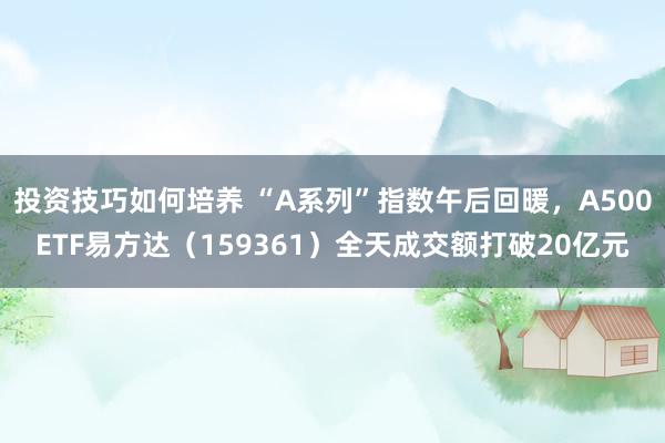 投资技巧如何培养 “A系列”指数午后回暖，A500ETF易方达（159361）全天成交额打破20亿元